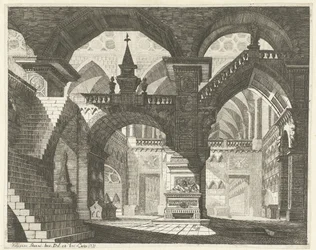 Kerkinterieur Caprici de escenas teatrales (título de la serie)