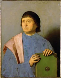 Retrato de un hombre con un libro