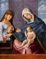 Virgen con el Niño y un Santo