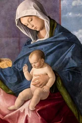 Virgen con el Niño y un Santo