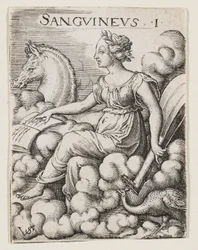 Temperamento Sanguinario, c.1530-62 (grabado)