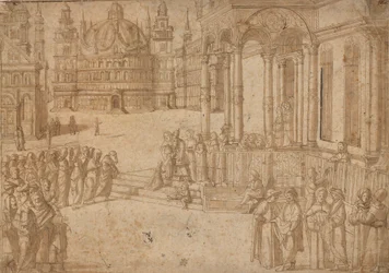 Según Carpaccio - La Presentación de la Virgen en el Templo c.1500-20