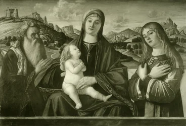 Carpaccio - María con el Niño y dos santos, Ident. nº 14