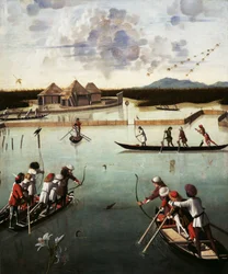 Caza en la laguna, c.1490-5