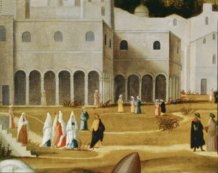 Sermón de San Esteban dentro de los muros del templo salomónico de Jerusalén (óleo sobre lienzo)