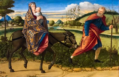 La huida a Egipto, hacia 1516-1518 (óleo sobre madera)