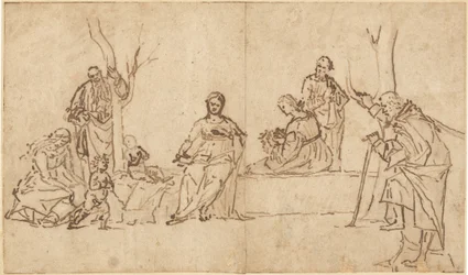 La Madonna y el Niño con santos en un paisaje (Sacra Conversazione)