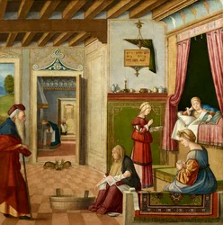 La Natividad de la Virgen María, ca 1502-1504