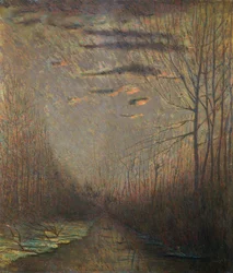 Canal al atardecer