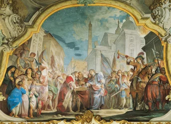 Fasti, familia Aldrovandi, fresco, Palacio Aldrovandi Montanari, Bolonia, Italia