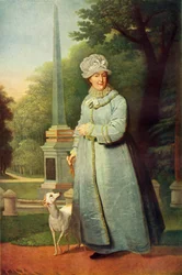 Retrato de Catalina II en el parque Tsarskoye Selo, c. 1810