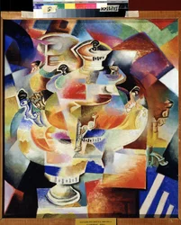 Samovar. 1919 (óleo sobre madera)