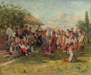 Festival en un pueblo ucraniano, c. 1882-1917