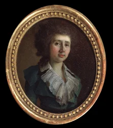 Retrato del escritor Vassily V. Kapnist (1757 o 1758-1823). (Retrato del autor Vasily V. Kapnist). Pintura de Vladimir Lukich Borovikovsky (ou Borovikovsky) (1757-1825). Huile sur toile