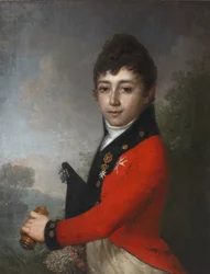 Retrato del Barón Alexey Nikolaevich Serdobin 1790-1834 como niño