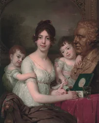 Retrato de la condesa Liubov Ilyinichna Kusheleva, nacida Bezborodko 1783-1809 con niños, 1803