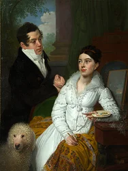 Retrato de la princesa Alexandra Gregorievna (nee Kusheleva, y el príncipe Aleksey Alexandrovich Lobanov Rostovsky (Alexis Alexandrovitch Lobanov-Rostovski