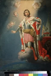 Representación del héroe nacional ruso Alejandro del Nevá, también Alejandro Nevski (1220-1263), príncipe de Nóvgorod, 1757-1825, Galería Estatal Tretiakov, Moscú