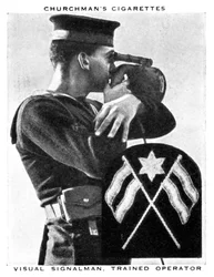 Señalero visual, operador entrenado, 1937.