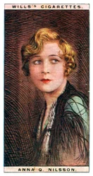 Anna Quirentia Nilsson 1888-1974, actriz estadounidense nacida en Suecia, 1928