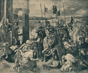 Los cruzados entrando en Constantinopla, 1840, 1935