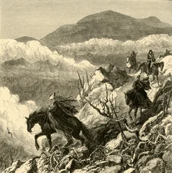 El descenso del Monte Washington, 1872