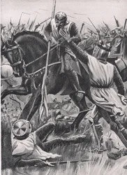 "Hold Fellow, I am Henry of Winchester you King", ilustración de 