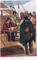 The Last of the Provisions, ilustración de "The Romance of Canada" (litografía en color)