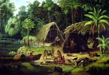 Aldea Carib, Guayana Británica, 1836