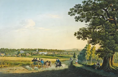 Vista de Althaldensleben grabada por Carl August Richer (1770-1848)