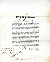 Juramento de lealtad de Wm. Cuddy de Missouri, Condado de St. Louis