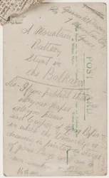 Postal al editor del Liverpool Weekly Courier, 14 de agosto de 1918