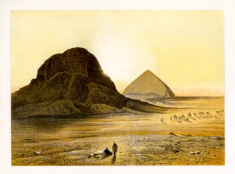 Pirámides de ladrillo de Dashur, Egipto, c1870