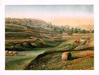 El Valle y la Piscina Inferior de Gihón, Jerusalén, c1870
