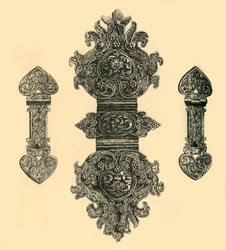 Broches de libro de plata, 1881