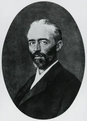 Retrato de Emil Theodor Kocher (1841-1917), médico suizo, Premio Nobel de Medicina en 1909 (grabado)