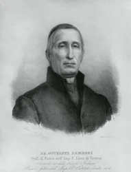 Retrato de Giuseppe Zamboni (1776-1846), sacerdote católico y físico italiano