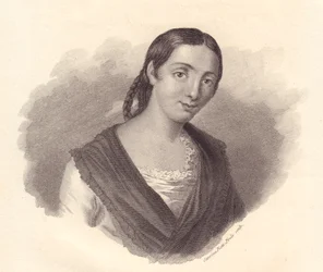 Retrato de la escritora italiana Giustina Renier Michiel (1755-1832), grabado en cobre