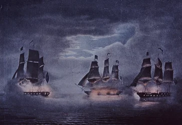 USS Constitution (litografía en color)
