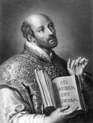 San Ignacio de Loyola, soldado español del siglo XVI y fundador de los jesuitas, 1836.