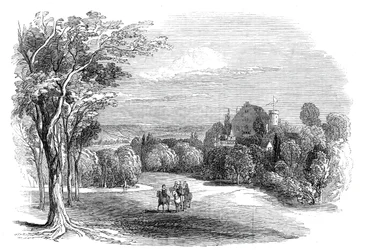 Schloss Rosenau, cerca de Coburg - del dibujo de Su Alteza Real el Príncipe Alberto, 1845