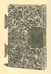 Cubierta de libro dorada en plata, 1881