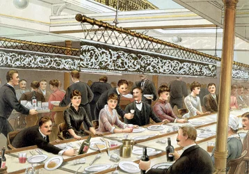 En la bahía, hora de la cena - Un oleaje del océano occidental, de 