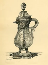 Vinagrera de cristal, siglo XIV, 1881