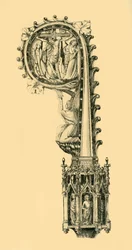 Cabeza de un báculo pastoral, siglo XIV, 1881