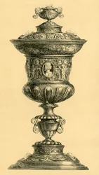 Copa de plata y tapa, c1550, 1881