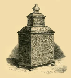 Caja de té de plata, 1716, 1881
