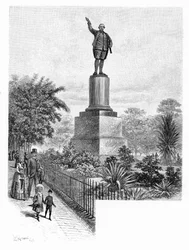 Monumento a Cook, Hyde Park, Sídney, Australia, 1886