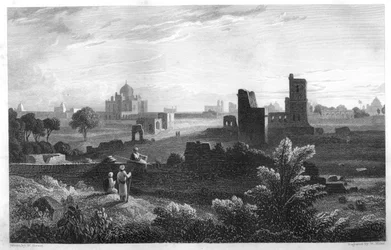 La tumba de Humaioon, Delhi, India, c1860