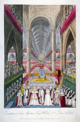 Coronación de Guillermo IV y la reina Adelaida en la Abadía de Westminster, Londres, 1831